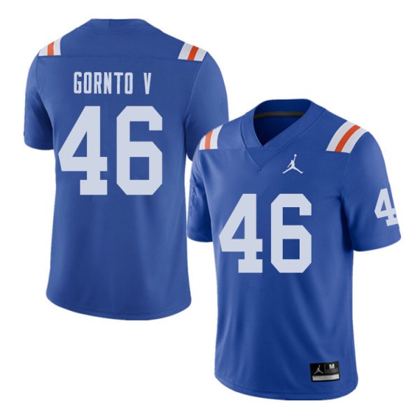 Jordan Brand Men #46 Harry Gornto V Florida Gators Throwback Alternate College Football Jersey
